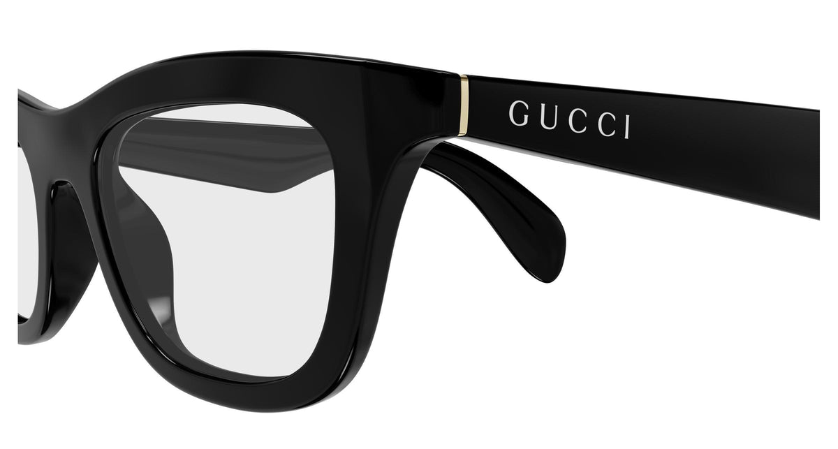 Gucci GG1932o-001 eyeglasses in black frame with clear lenses