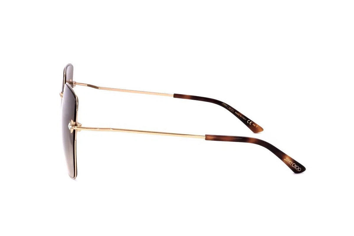 Jimmy Choo 0TRISHA-G-SK-J5G-58 Gold Aviator SUNGLASSES 0mm Sunglasses