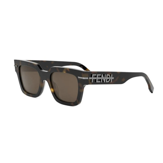 Fendi FE40078I-5152E sunglasses in dark havana frame with brown lenses
