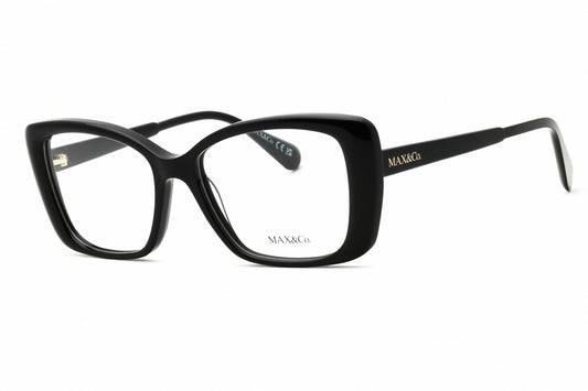 Max &amp; Co MO5132-001 eyeglasses in shiny black frame with clear demo lenses