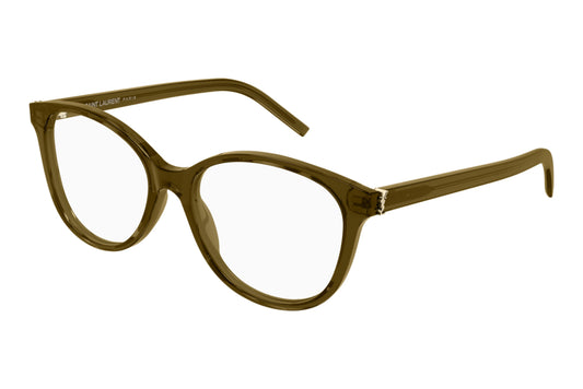 Yves Saint Laurent SL M112-008 Brown Round Eyeglasses 54mm Eyeglasses