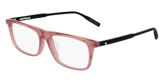 Mont Blanc MB0012OA-008-54 eyeglasses in pink black frame with clear lenses