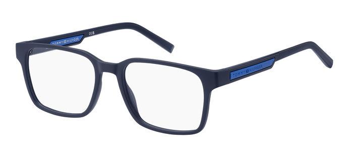 Tommy Hilfiger TH2093-FLL-54 Matte Blue Rectangle Eyeglasses 54mm Eyeglasses