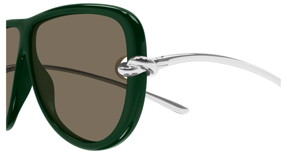 Bottega Veneta BV1513S-004-61 Green Pilot  61mm Sunglasses