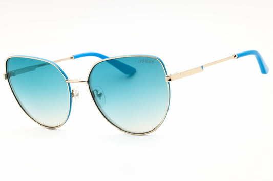 Guess GU7784-32W sunglasses in gold frame with gradient blue lenses
