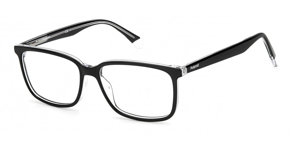Polaroid PLDD394-7C5-55 Black Crystal Rectangle Eyeglasses 55mm Eyeglasses