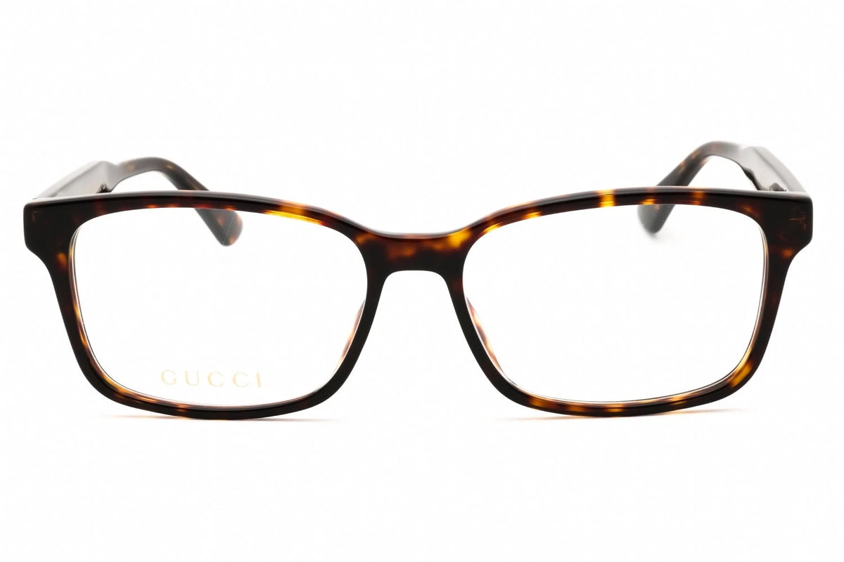 Gucci GG0826o-005-55 eyeglasses in havana frame with clear lenses