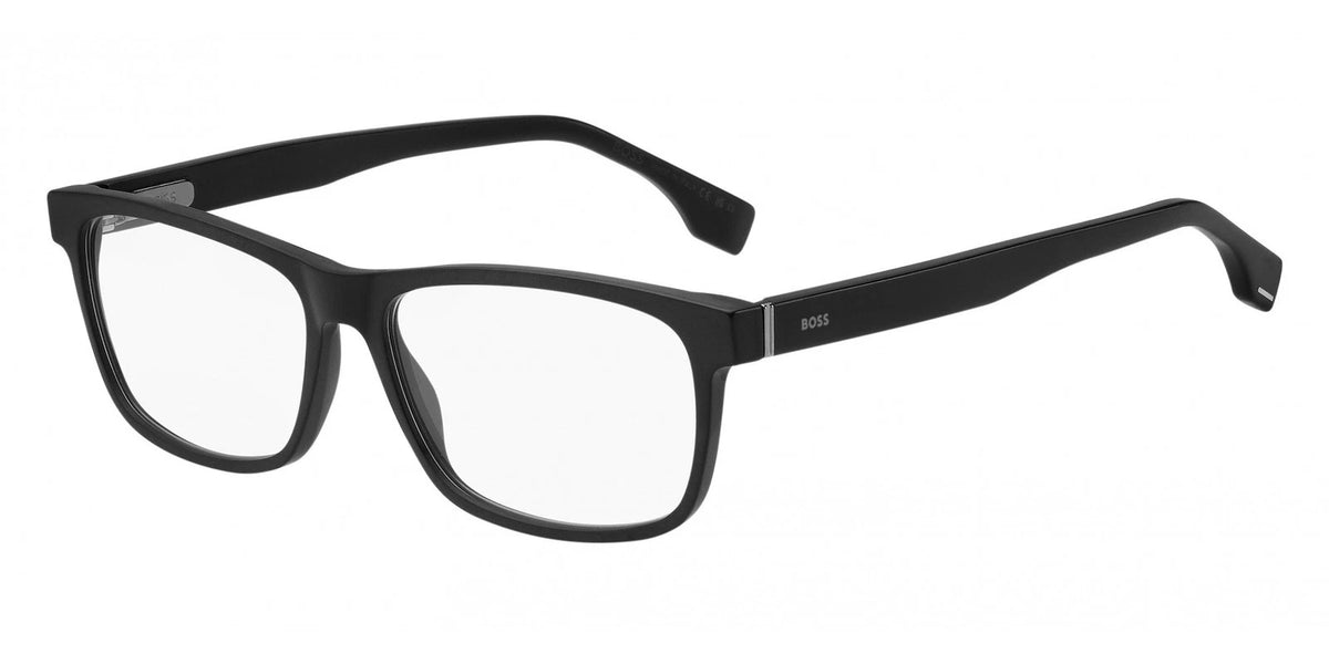 Hugo Boss BOSS1518-807-58 Black Rectangle Eyeglasses 58mm Eyeglasses