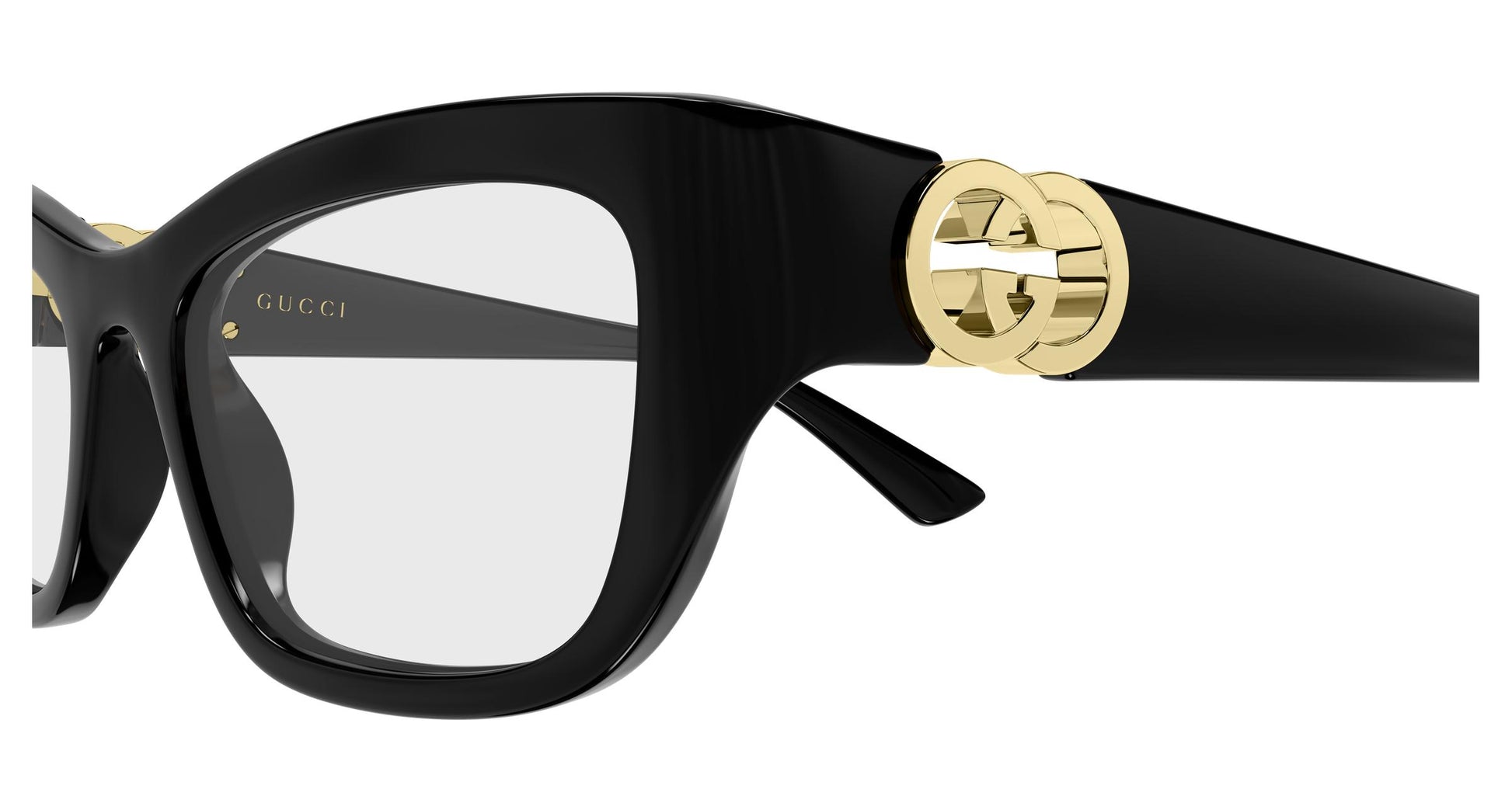Gucci GG2125o-001 eyeglasses in black frame with clear lenses