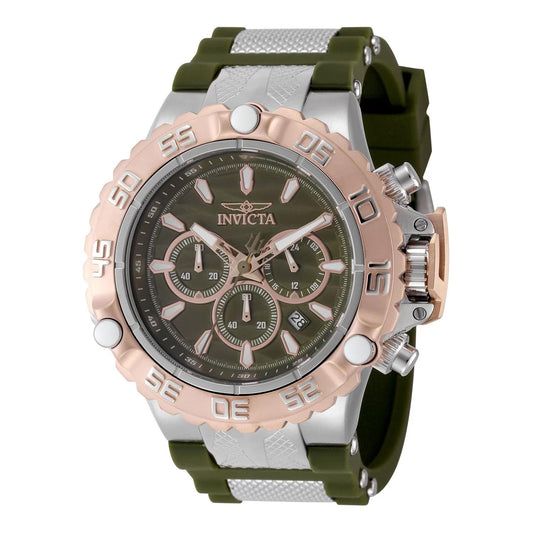 Invicta 48555 watch with rose gold dial and silicone band