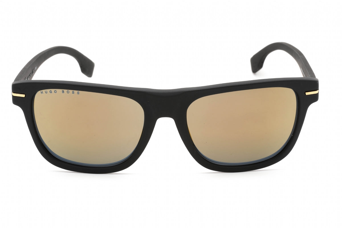 Hugo Boss BOSS 1322/S-00NZ Gold Black Rectangular Sunglasses 55mm