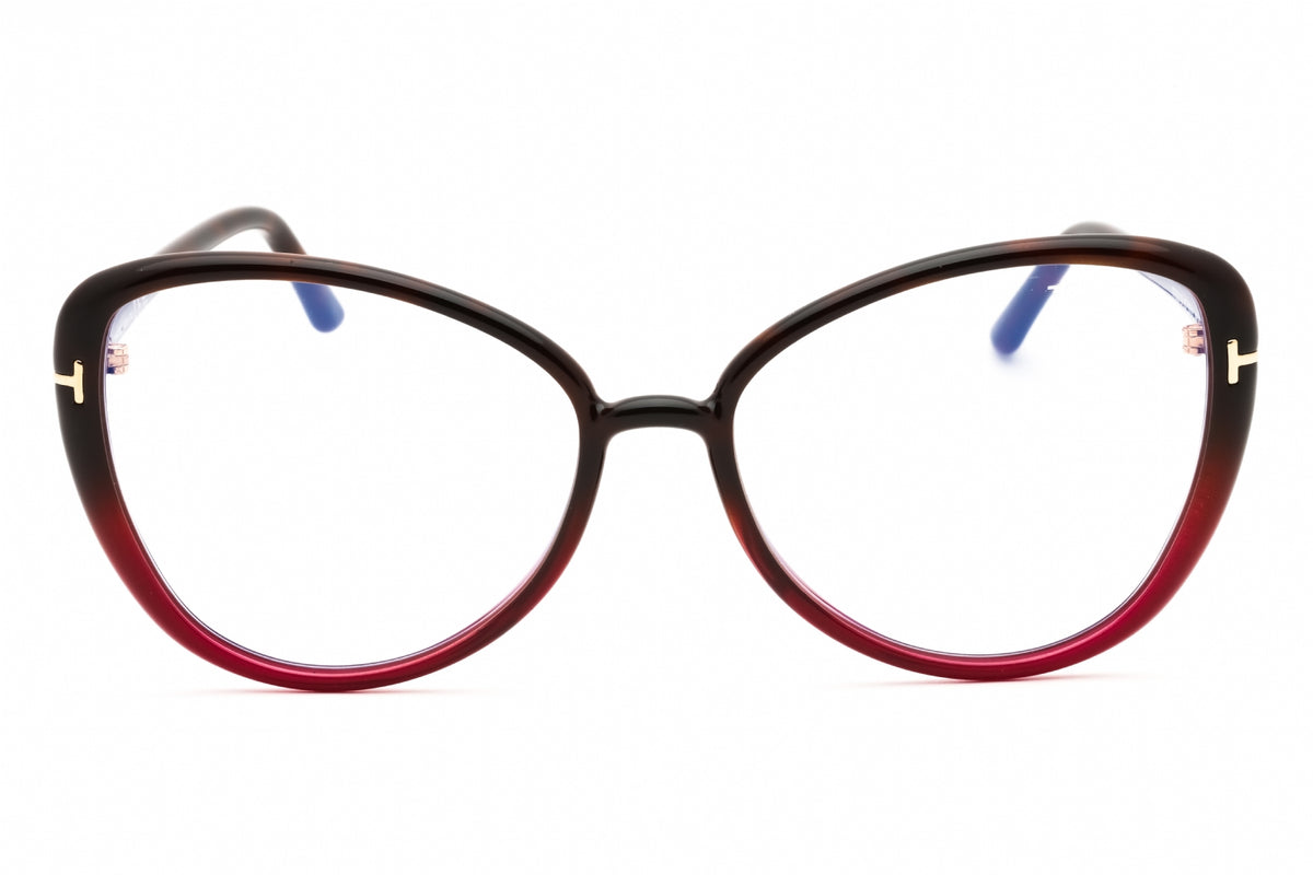 Tom Ford FT5907-B-055 coloured havana Cat eye Eyeglasses 55mm Eyeglasses