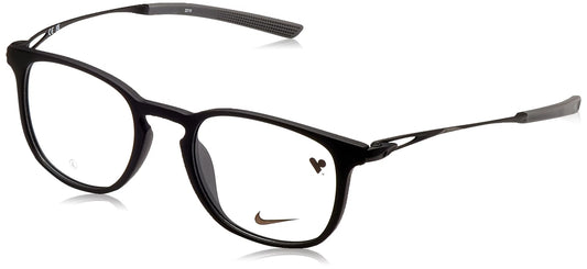 Nike 7151-001 eyeglasses in black frame with clear lenses