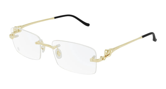 Cartier CT0281O-003 Gold Gold Rectangular Eyeglasses 56mm Eyeglasses