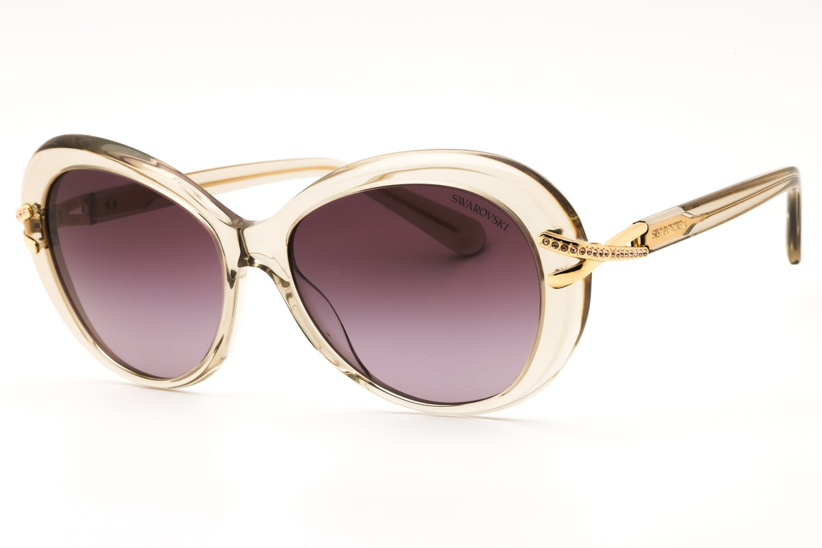 Swarovski SK6026-30038H Transparent Beige Oval Sunglasses 56mm Sunglasses