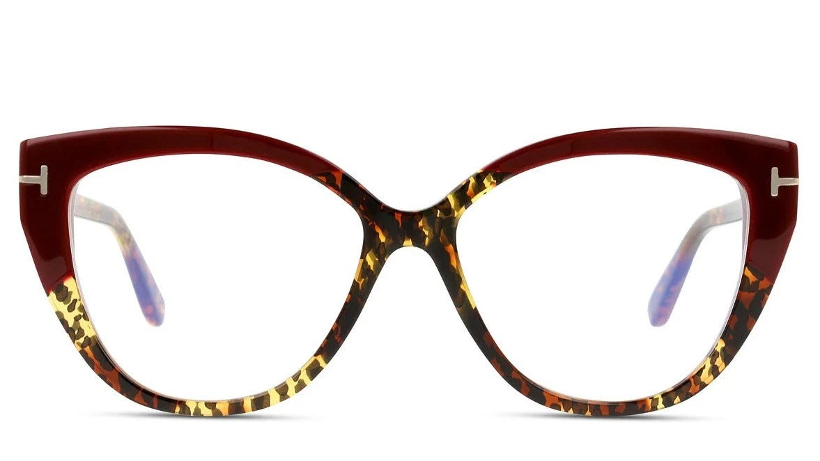 Tom Ford TF5673B-056-54 eyeglasses in havana frame with clear lenses