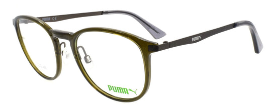 Puma PU0078O-002 eyeglasses in havana frame with clear lenses