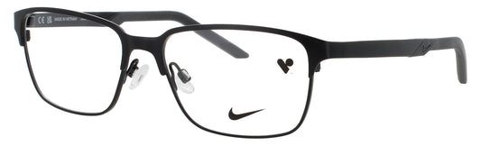 Nike 8213-N-001-55 SATIN BLACK / DARK GREY  Men's Eyeglasses 55mm