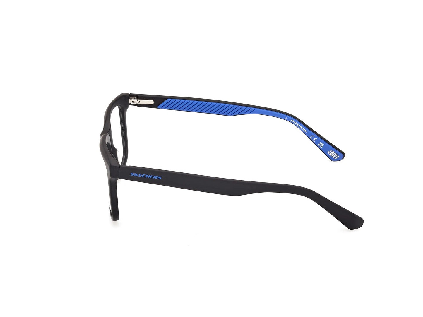 Skechers SE50108-002-53 eyeglasses in matte black frame with clear lenses