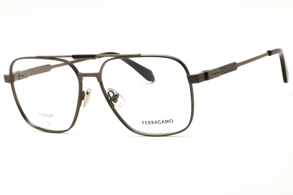Salvatore Ferragamo SF2591-027 DARK RUTHENIUM Rectangular Eyeglasses 57mm Eyeglasses