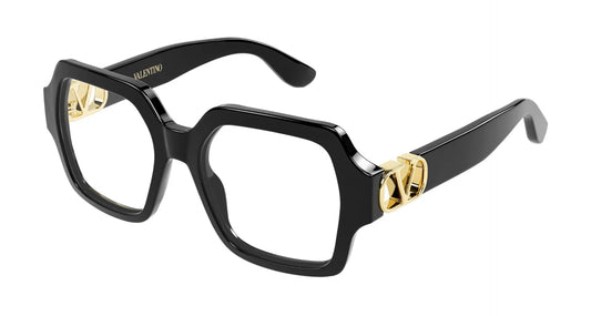 Valentino VG0055O-001 Black Geometric Eyeglasses 52mm Eyeglasses