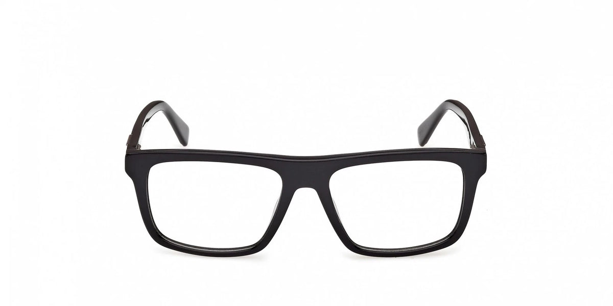 Guess GU50369-001-55 eyeglasses in shiny black frame with clear lenses
