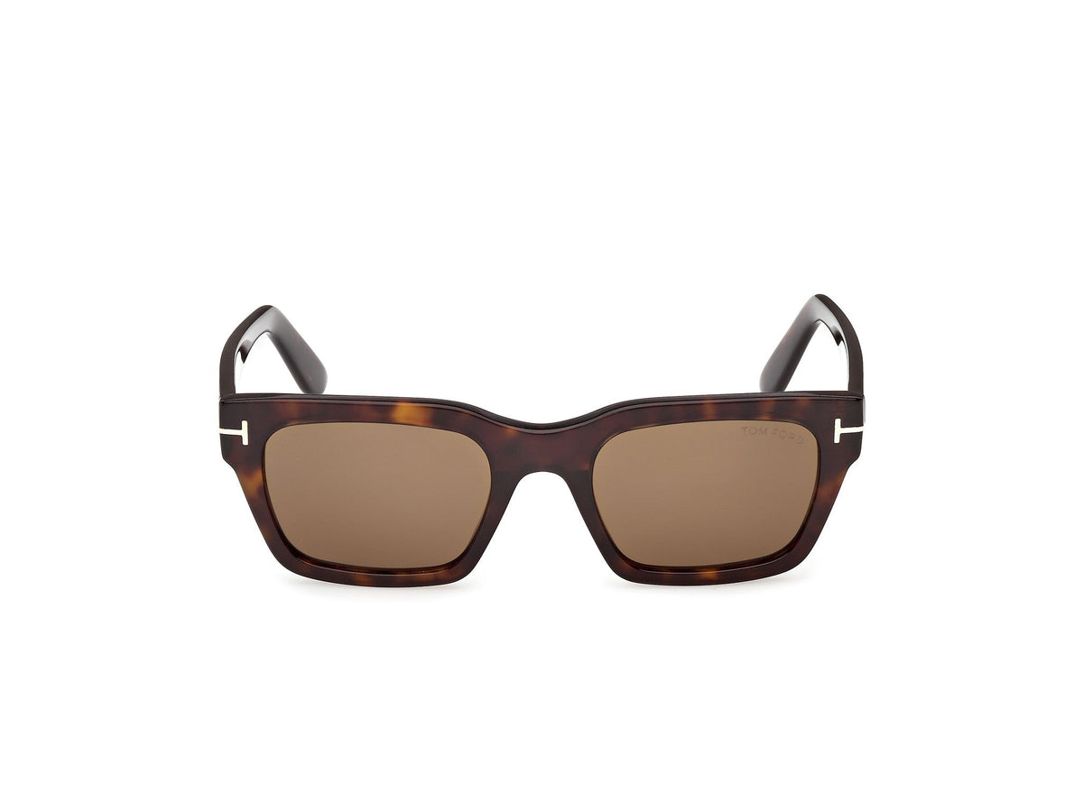 Tom Ford FT1333-5352J-53 Dark Havana Square  53mm Sunglasses