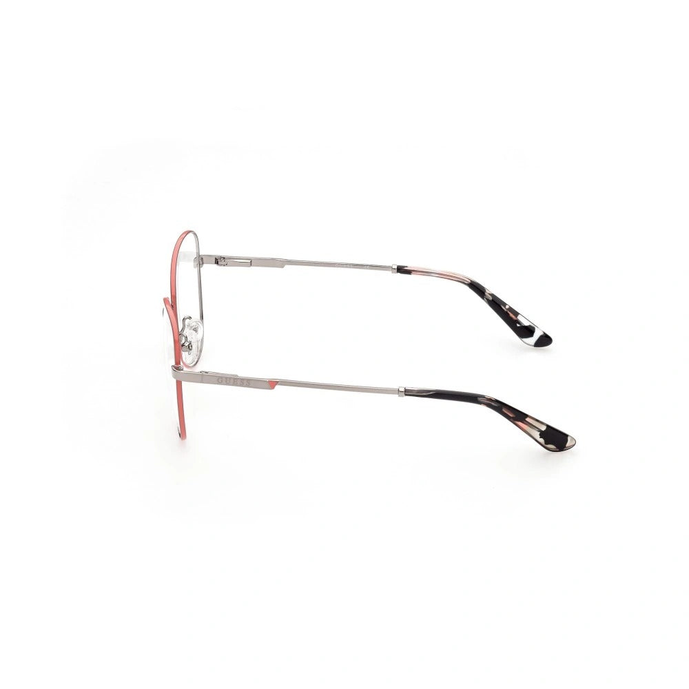 Guess GU2850-006-57 eyeglasses in shiny dark nickeltin frame with clear lenses