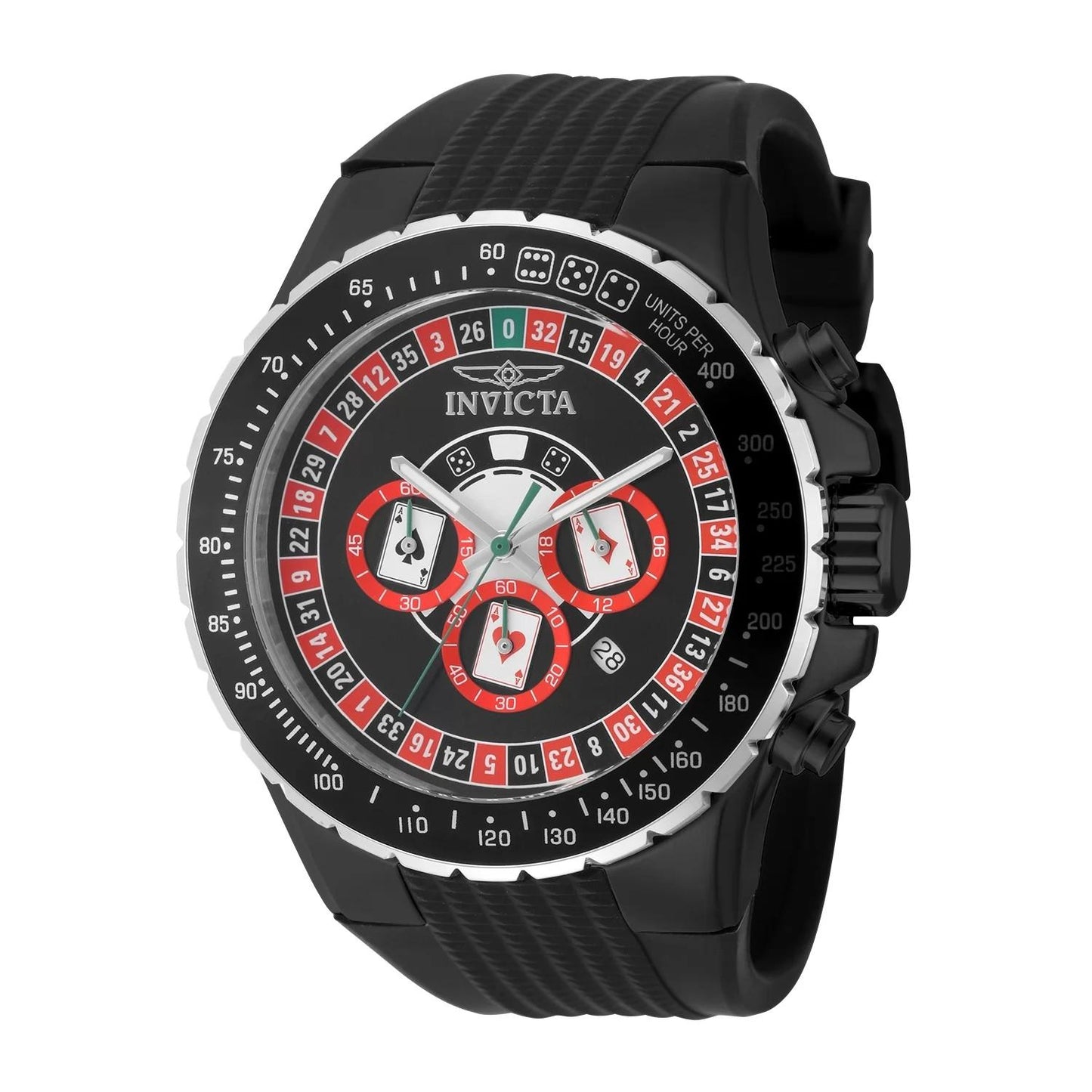 Invicta 49849 49849 Watch - Black Dial Silicone Band
