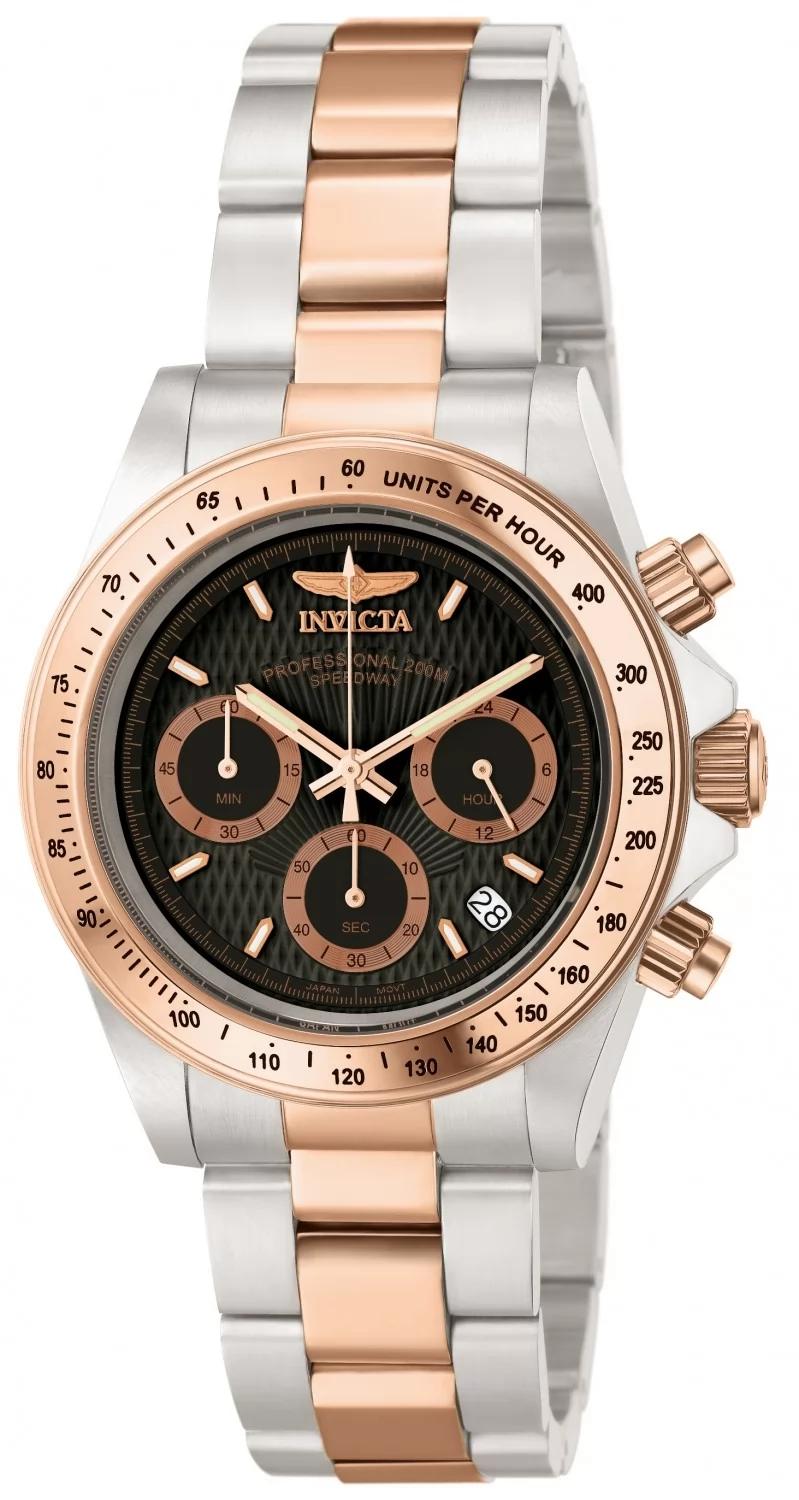 Invicta 6932 watch with black dial and stainless steel band