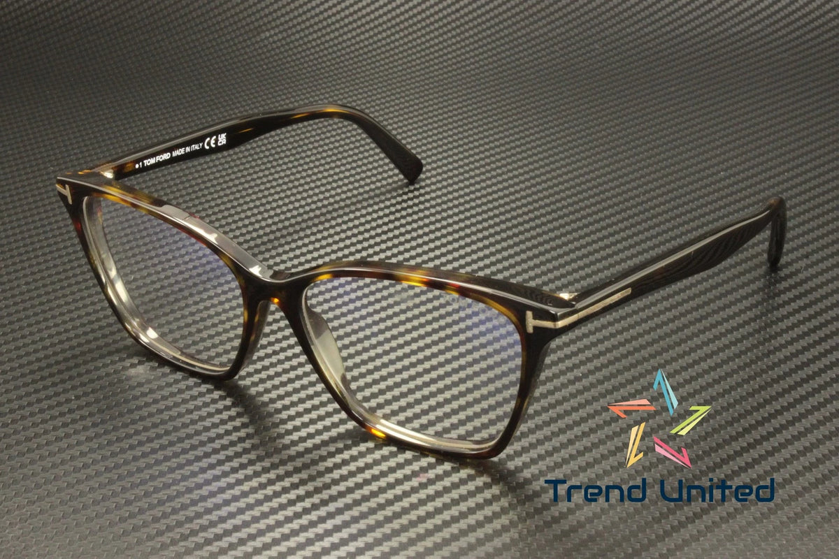 Tom Ford FT5949-B 052 Brown Rectangle Eyeglasses 56mm Eyeglasses