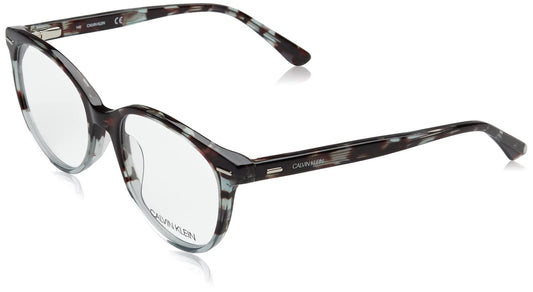 Calvin-Klein CK21710-443 eyeglasses in aqua tortoiseoise frame with clear lenses