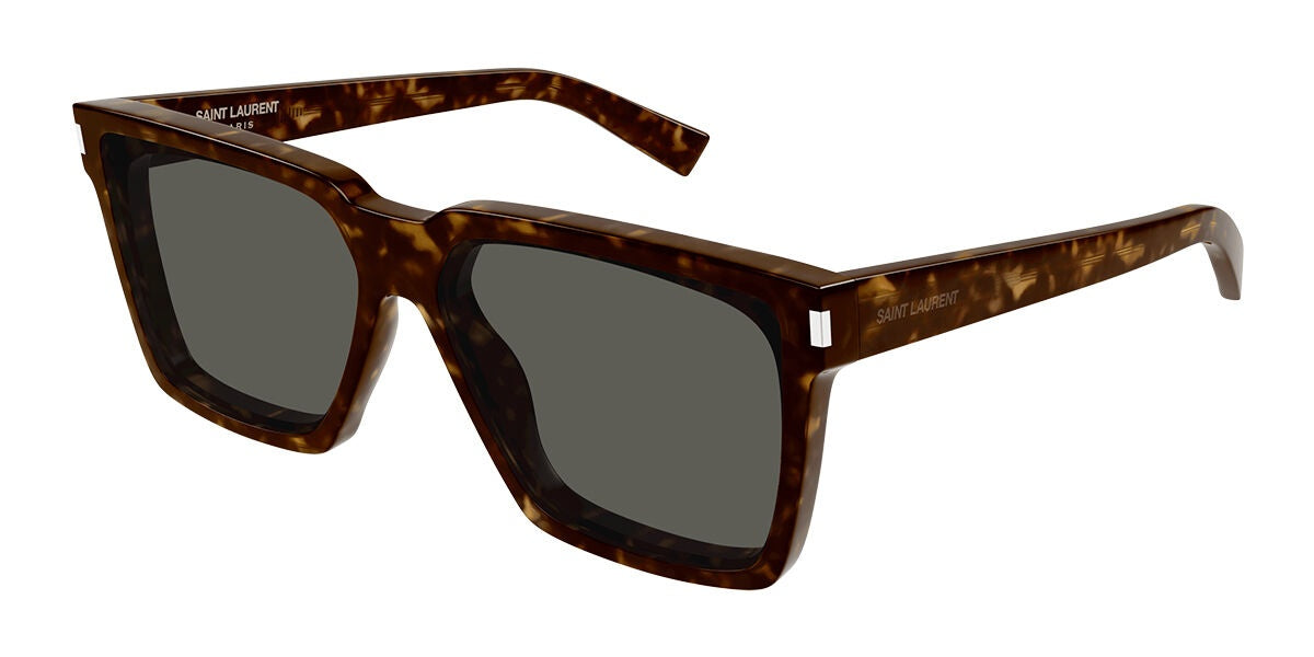 Yves Saint Laurent SL 610/F-002 Brown Rectangular Sunglasses 59mm Sunglasses