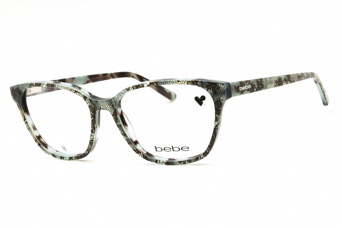 Bebe BB5220-400 TEAL LACE Rectangular Eyeglasses 55mm Eyeglasses