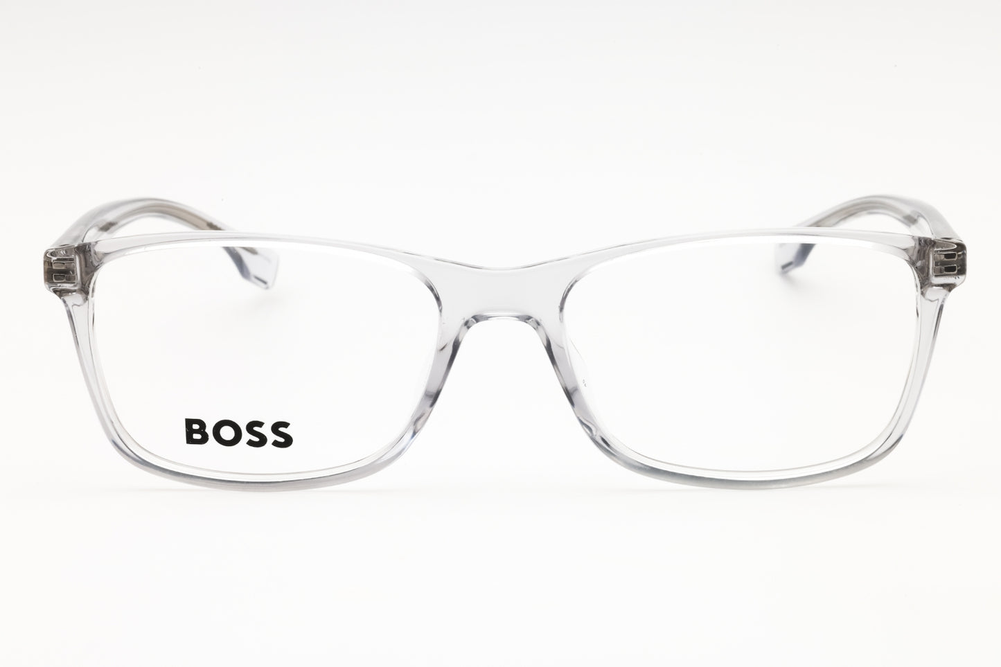 Hugo Boss 54mm Rectangular eyeglasses in grey frame with clear lenses