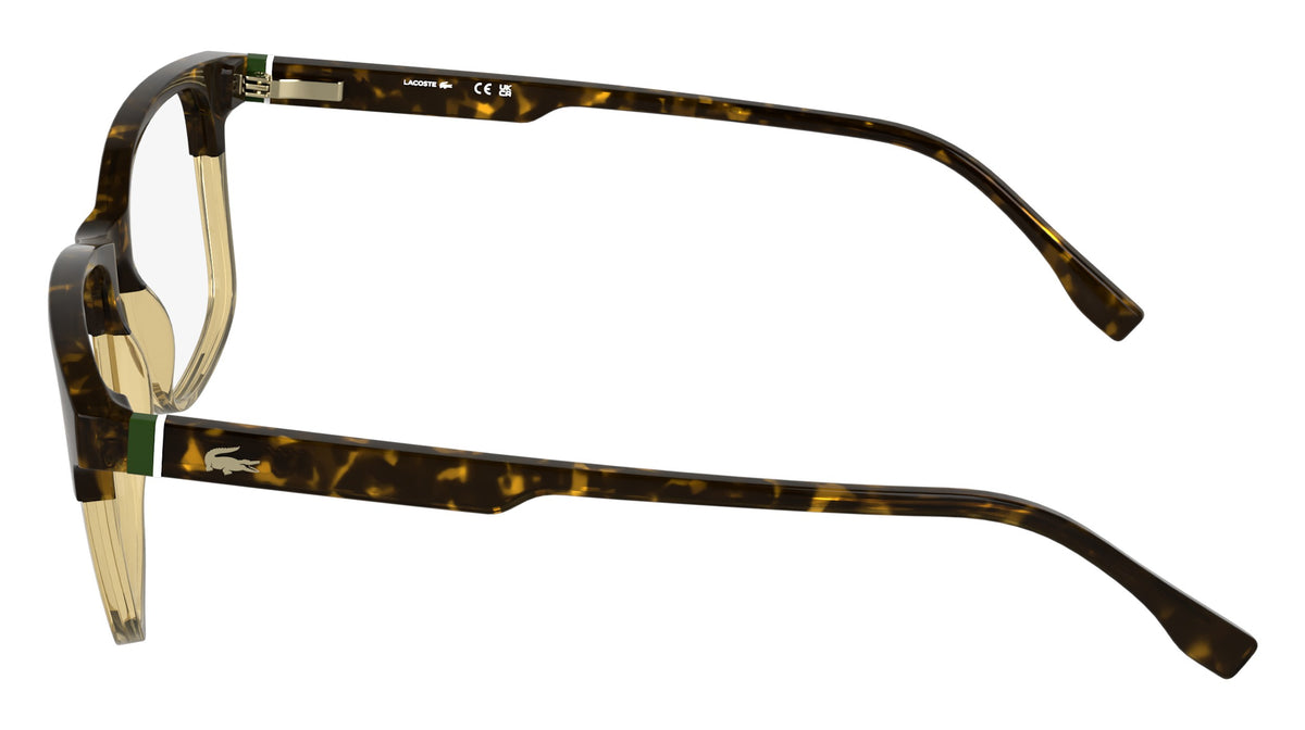 Lacoste L4002-217-54 HAV/TRANS CARAMEL Rectangle Eyeglasses 54mm Eyeglasses