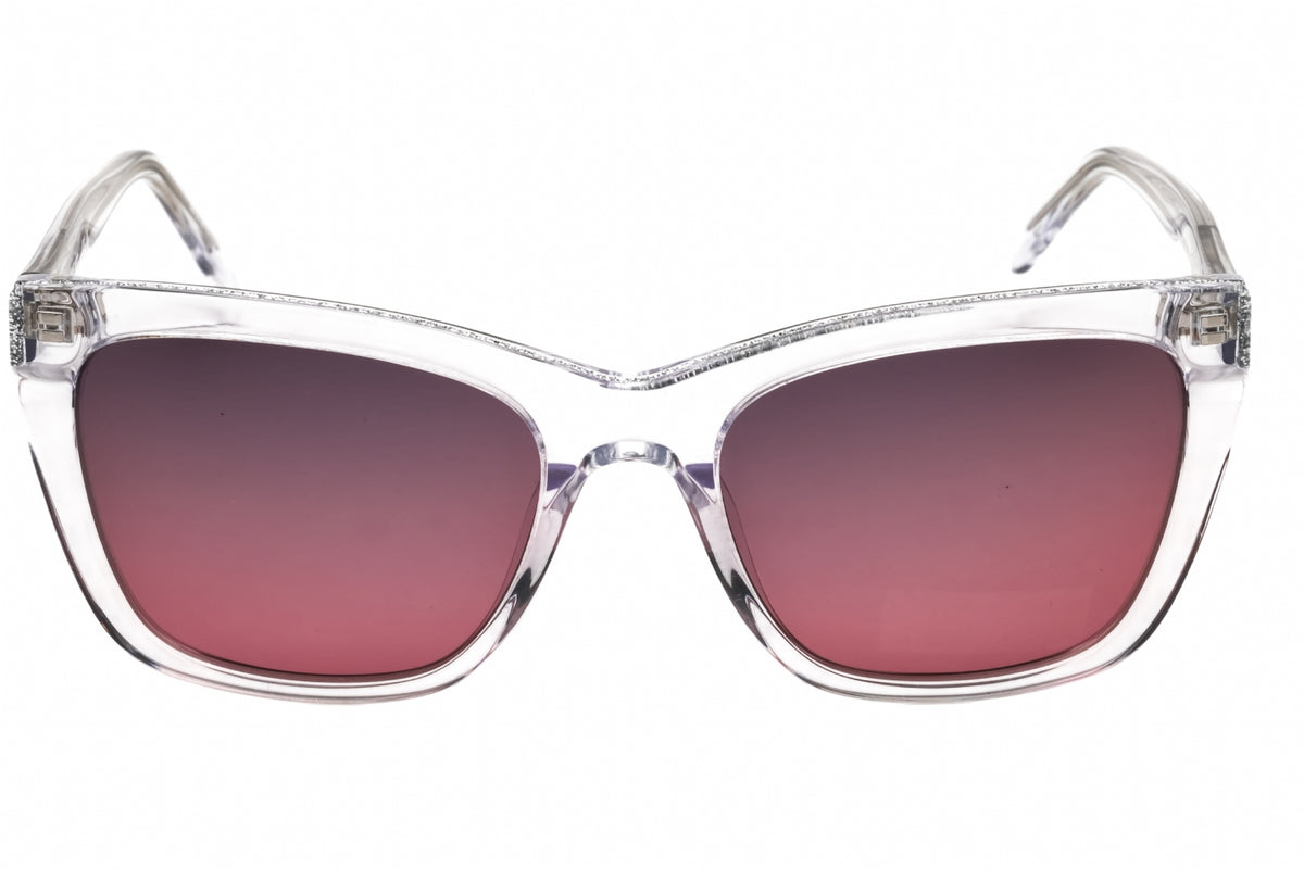 Nine West NW664S-000 CRYSTAL CLEAR Cat eye Sunglasses 53mm Sunglasses