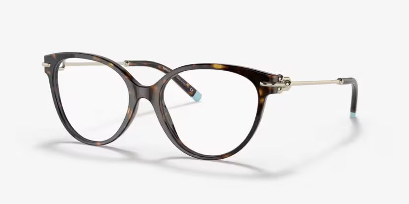 Tiffany 0TF2217-8015-53 eyeglasses in habana frame with clear lenses