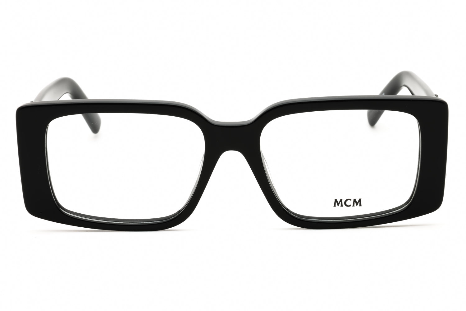 MCM MW5003-001 eyeglasses in shiny black frame with clear lenses