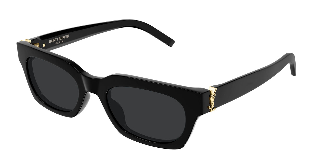 Yves Saint Laurent SL M175/F-001 Black Rectangular Sunglasses 53mm Sunglasses
