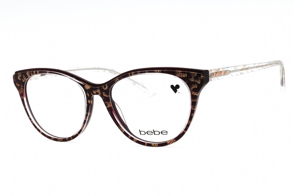 Bebe BB5189-610 BURGUNDY Cat eye Eyeglasses 55mm Eyeglasses