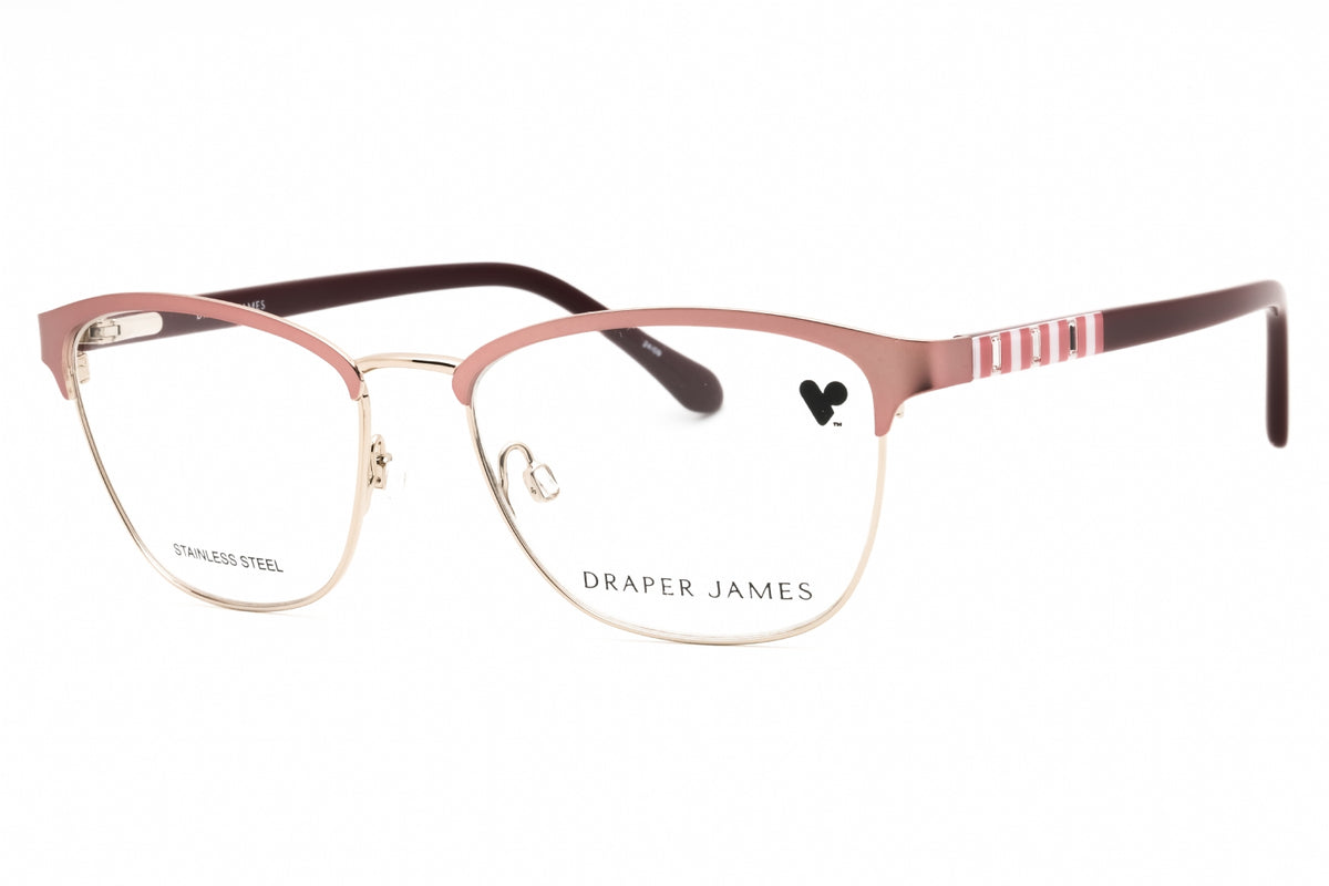 Draper James DJ5003-651 BLUSH Rectangular Eyeglasses 52mm Eyeglasses