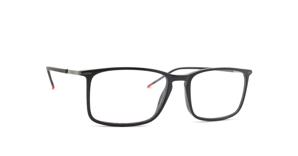 Hugo HG1231-807-55 Black Rectangle Eyeglasses 55mm Eyeglasses