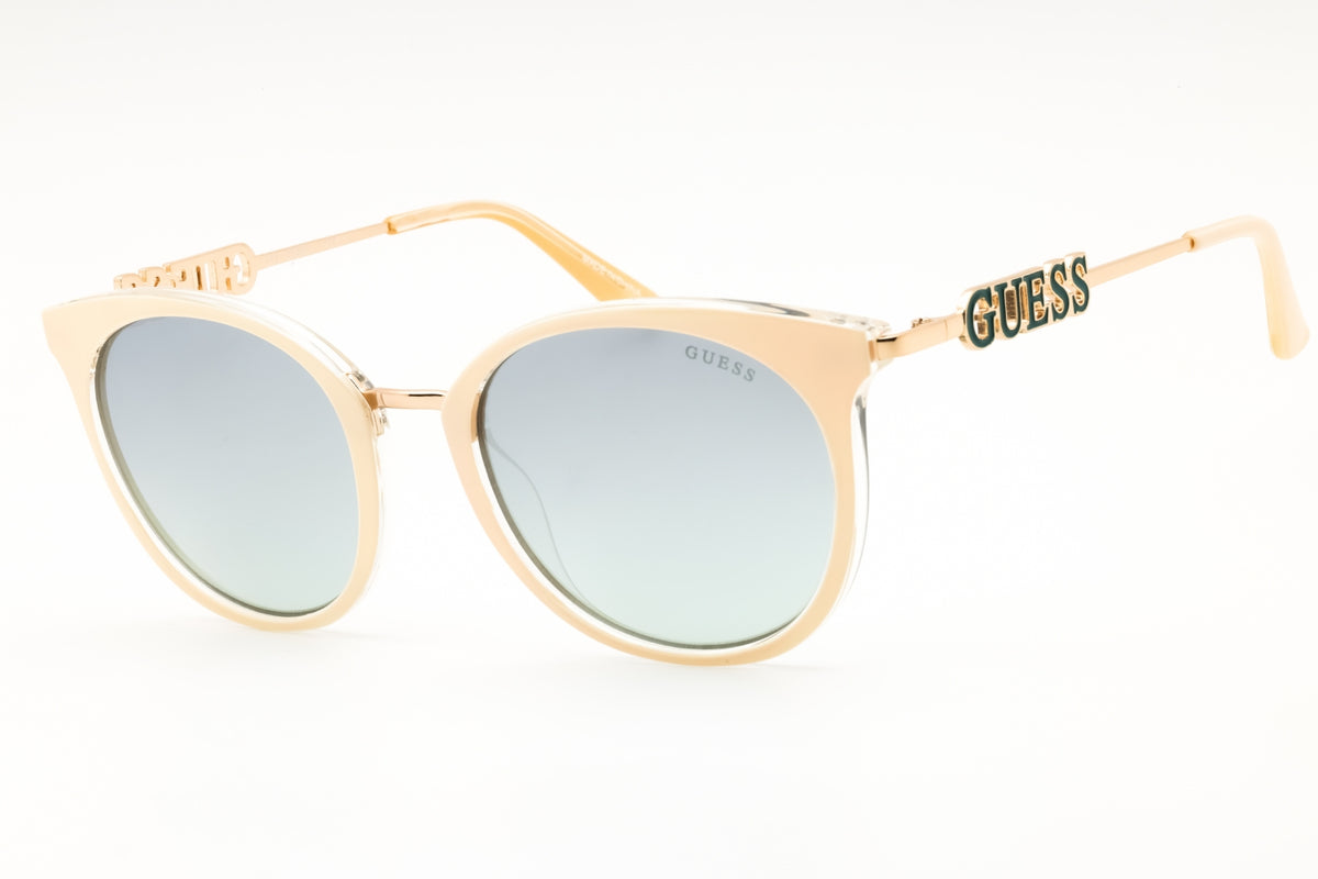 Guess GU7645-59P sunglasses in beige frame with gradient green lenses