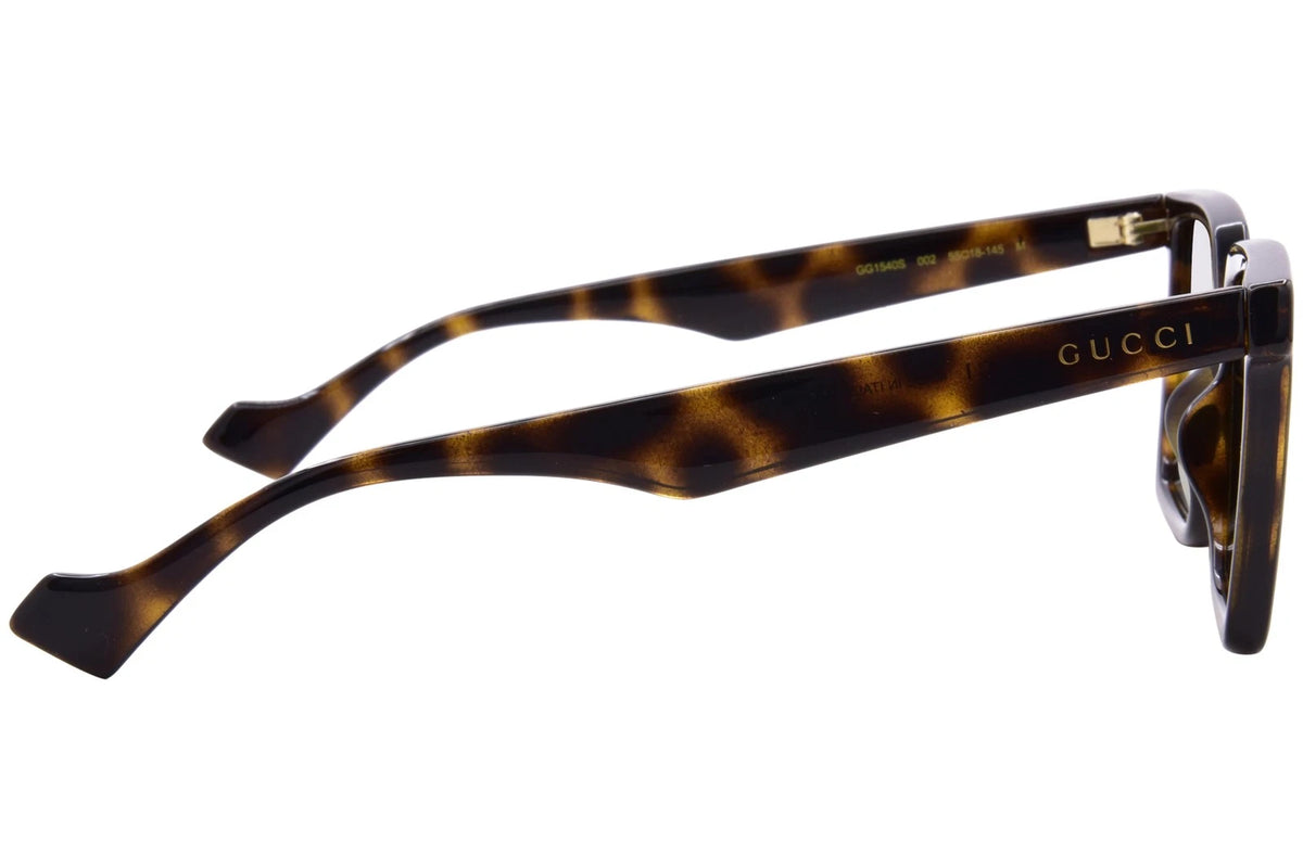 Gucci GG1540S-002 Havana Rectangular Sunglasses 55mm Sunglasses