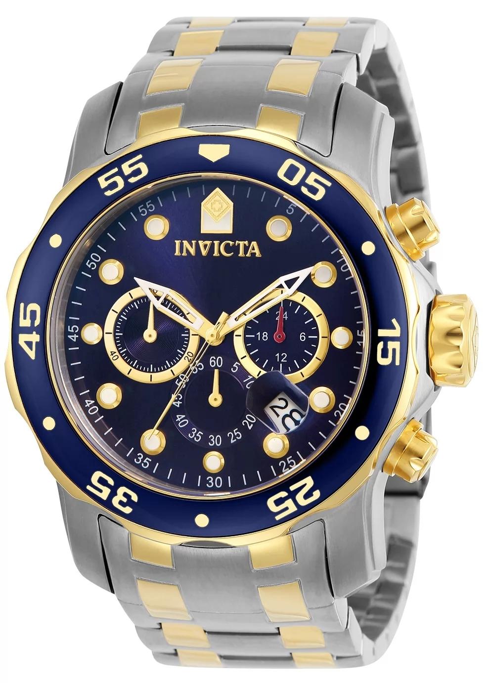 Invicta 0077 0077 Watch - Blue Dial Stainless Steel Band