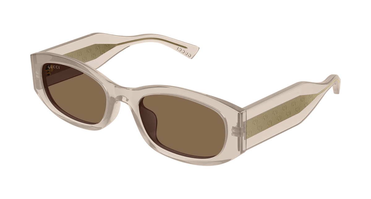 Gucci GG2068SA-003 Brown Rectangular Sunglasses 55mm Sunglasses