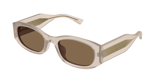 Gucci GG2068SA-003 Brown Rectangular Sunglasses 55mm Sunglasses