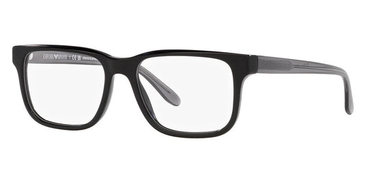 Emporio-Armani EA3218-5017 eyeglasses in shiny black frame with clear lenses