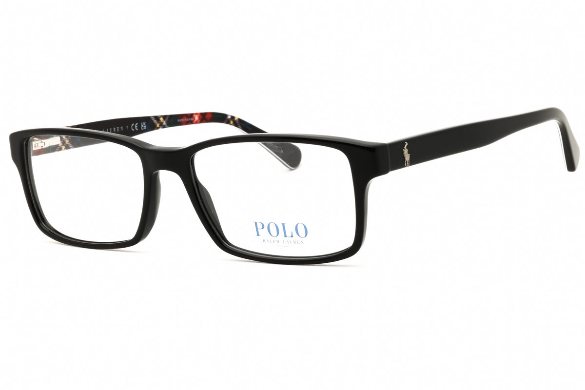 Polo Ralph Lauren PH2123-5489 eyeglasses in black frame with clear demo lenses